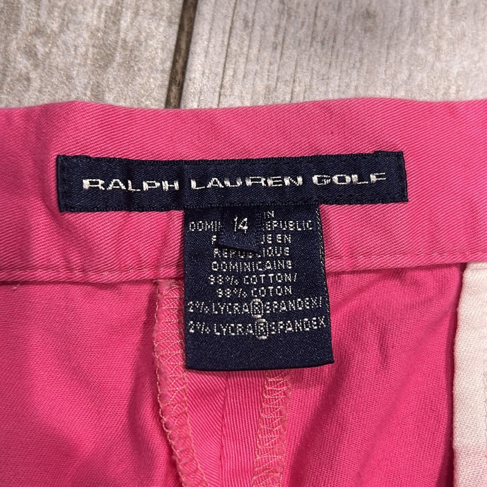 [Ralph Lauren Golf] Bright Pink Golf Shorts - Size 14 - Picture 2 of 4